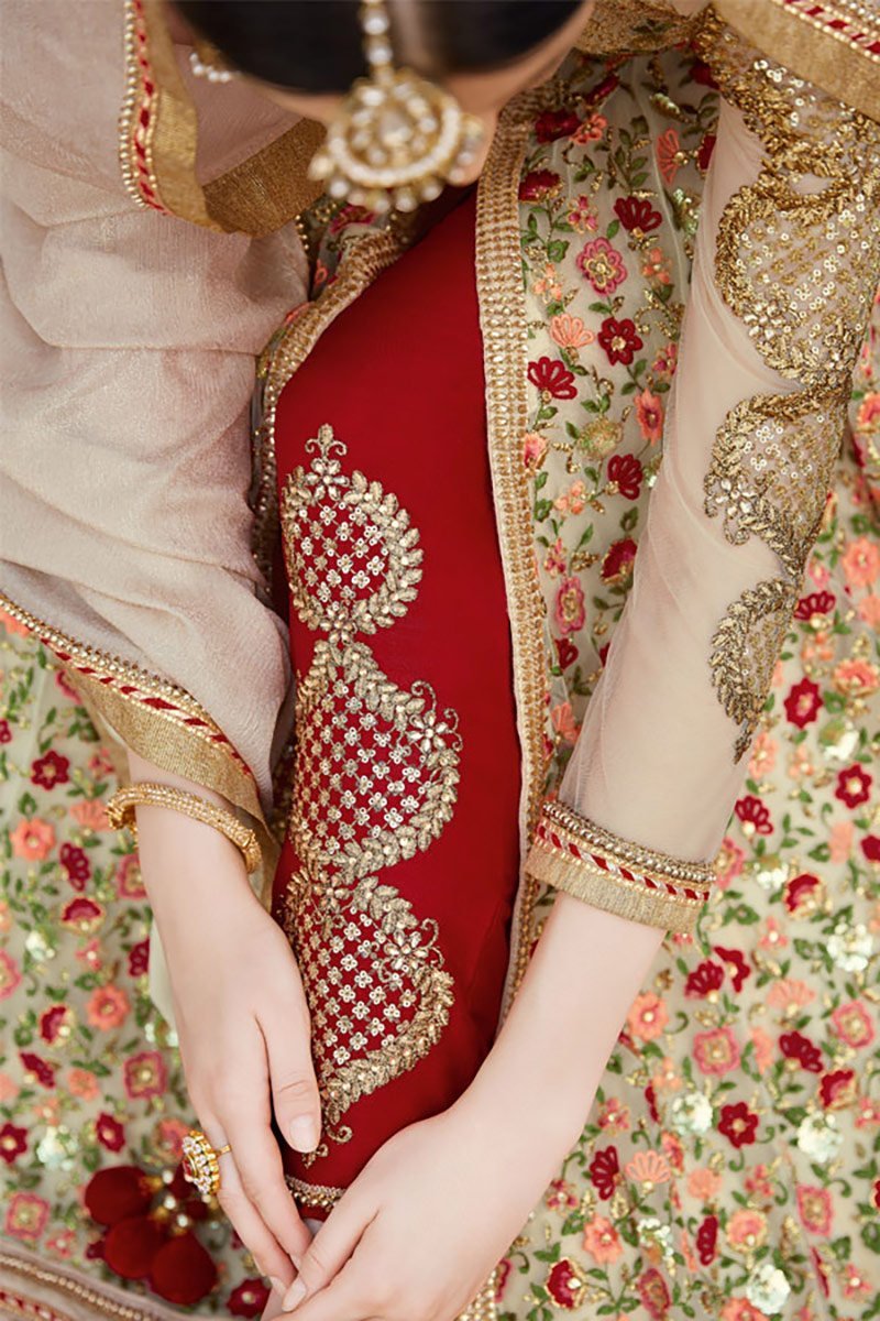 Lovely Maroon and Cream Party Wear Anarkali Suit