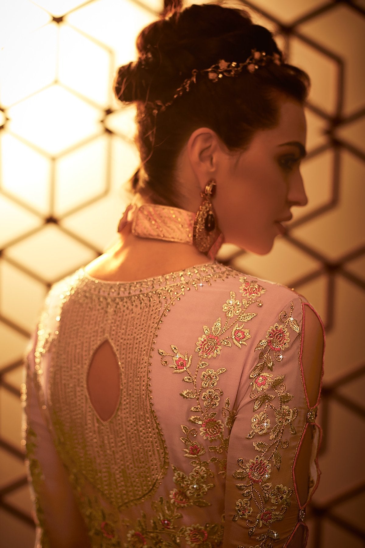 Rose Pink Georgette Party Wear Anarkali Suit