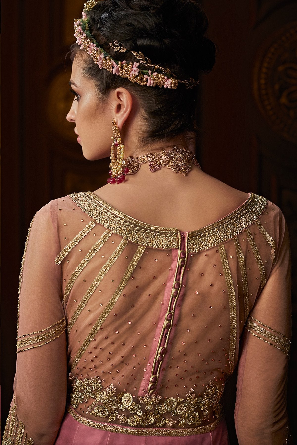 Taffy Pink Party Wear Anarkali Suit