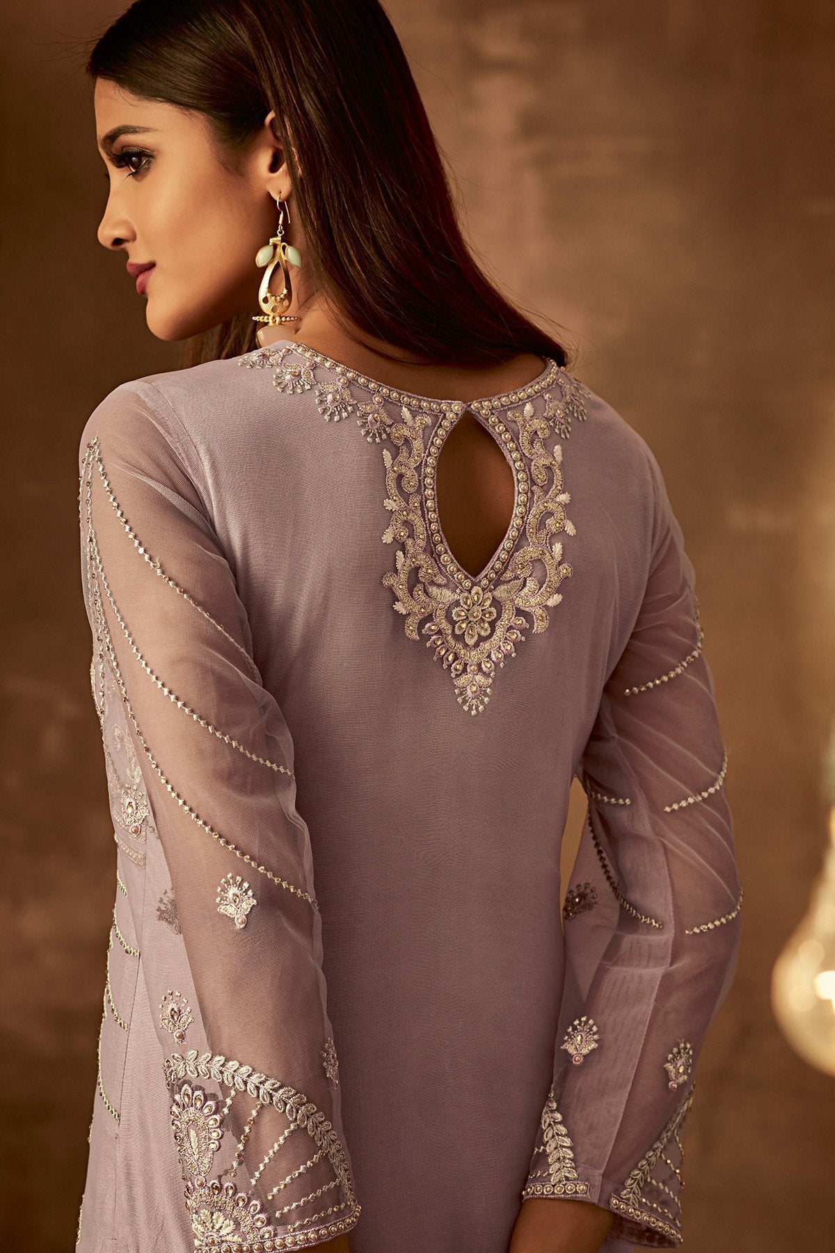 Purple pretty looking designer suit