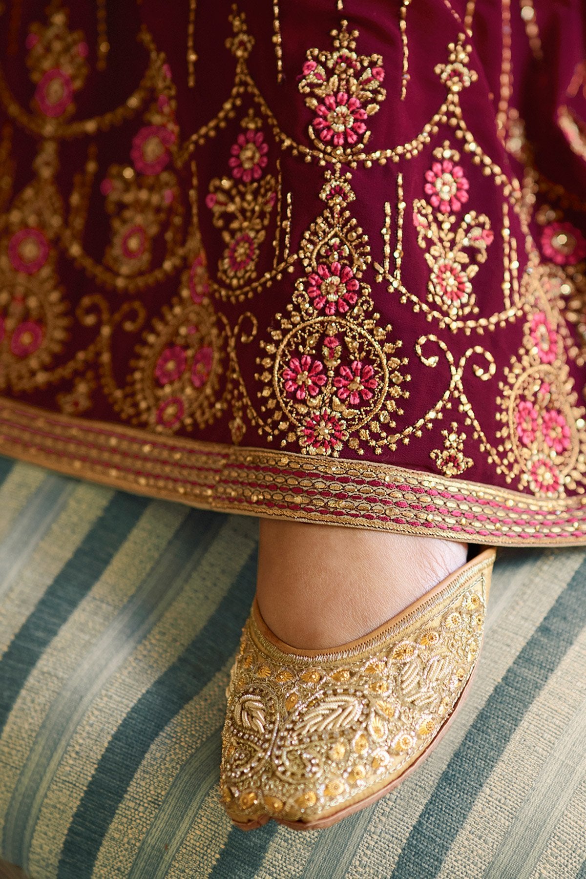 Brown and Purple Satin Georgette Designer Sharara Suit