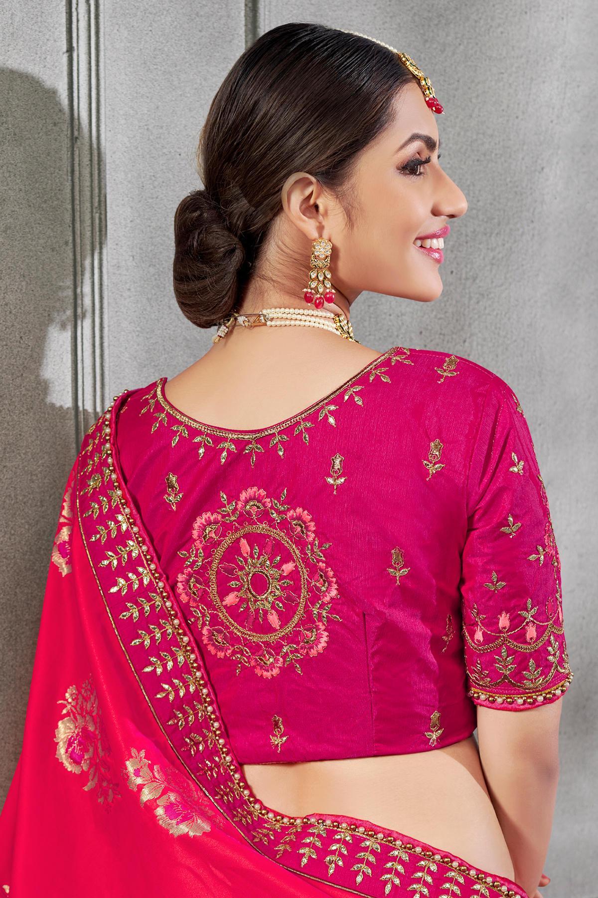 Magenta Silk Party Wear Lehenga Choli