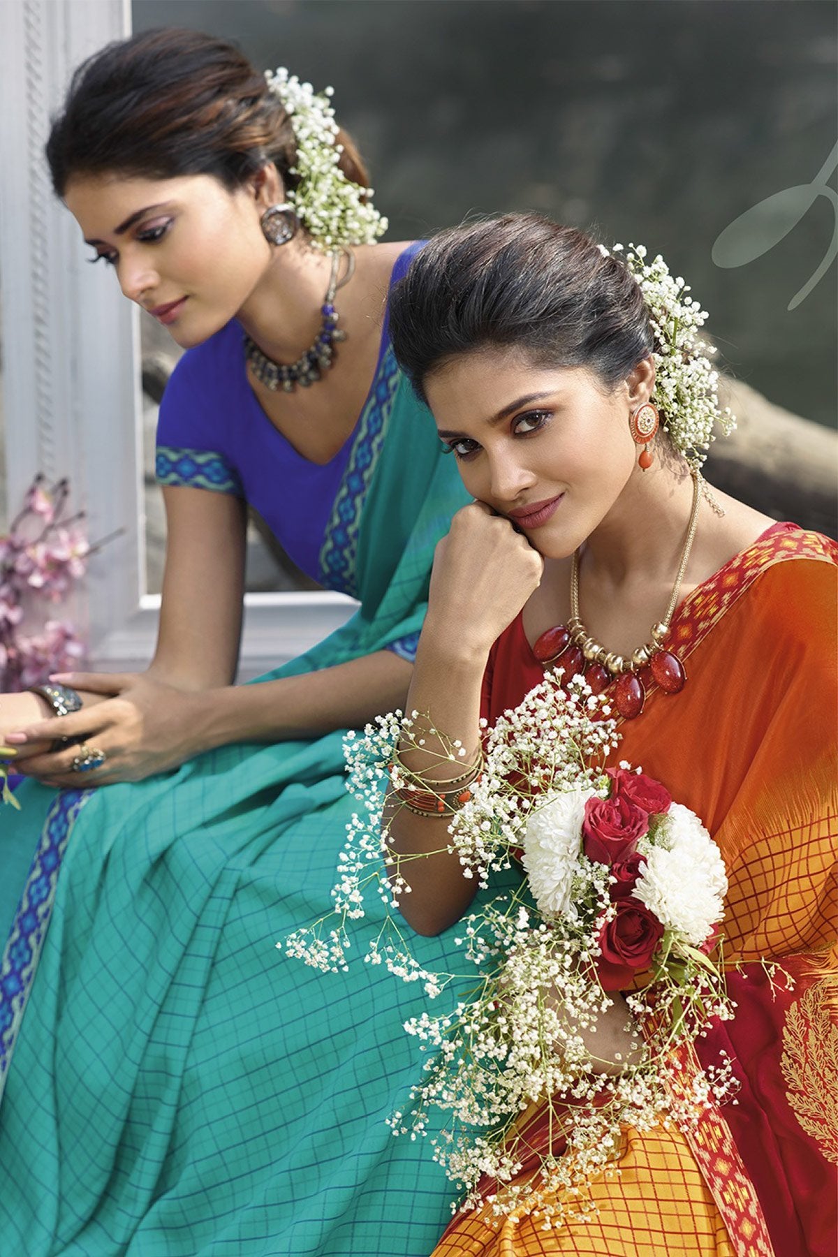 Multicoloured Fancy fabric Saree