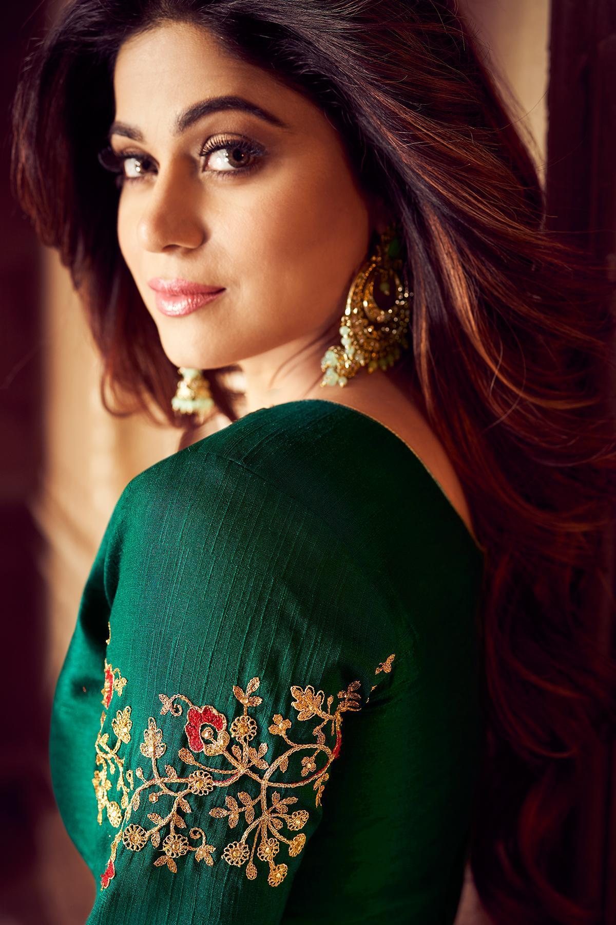 Pine Green Silk Party Wear Anarkali Suit