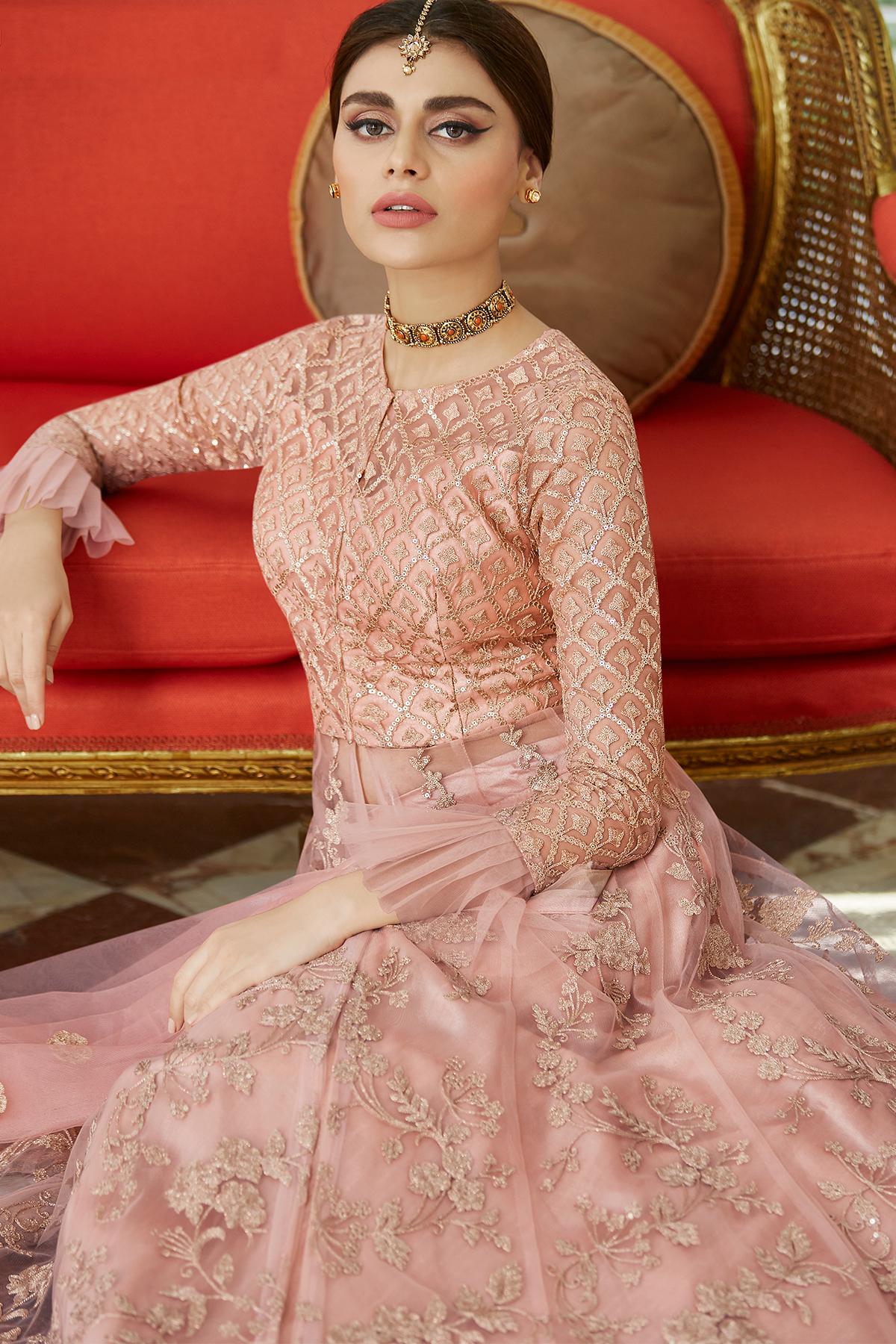 Pink Designer Lehenga Style Suit