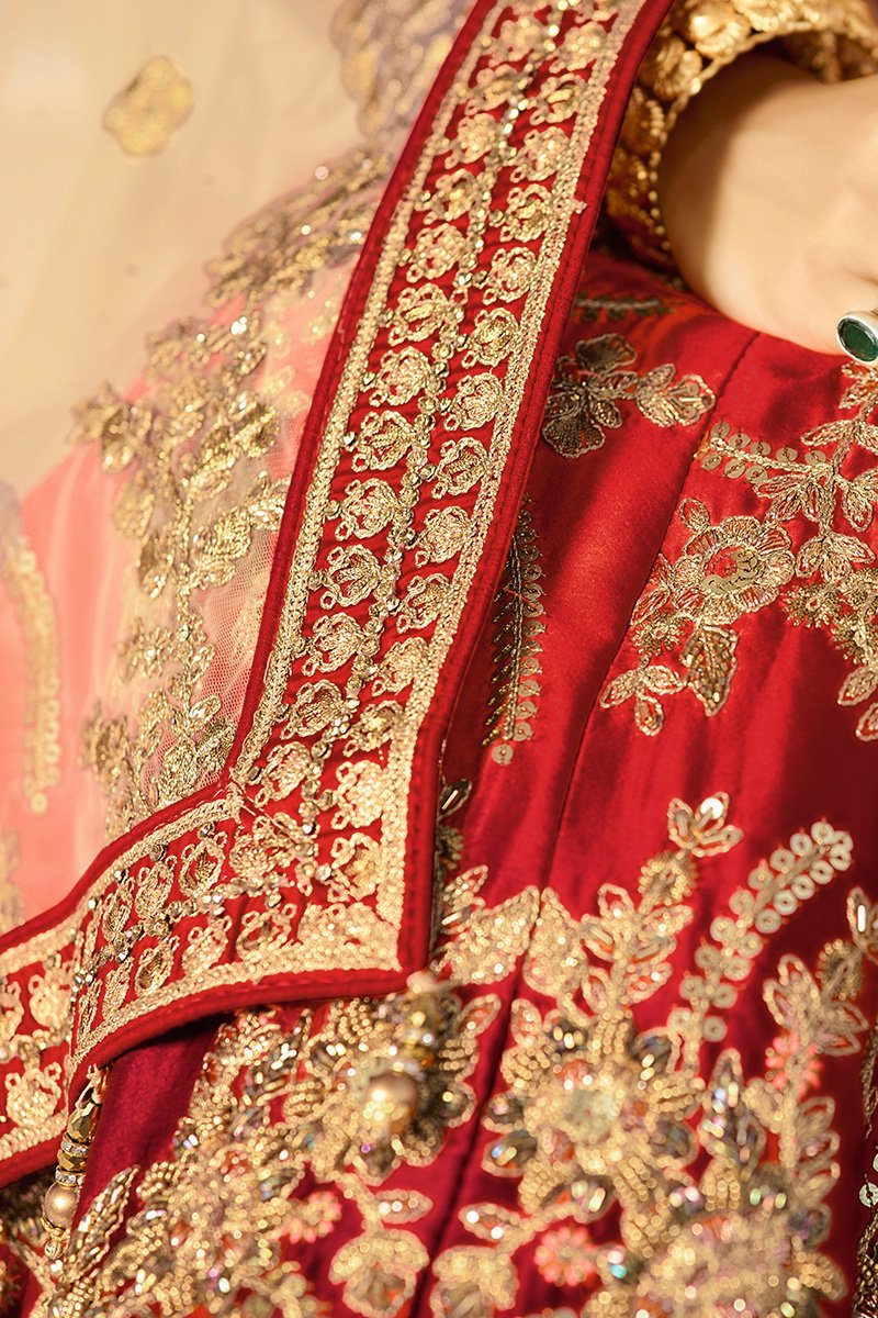 Berry Red Silk Party Wear Lehenga Choli