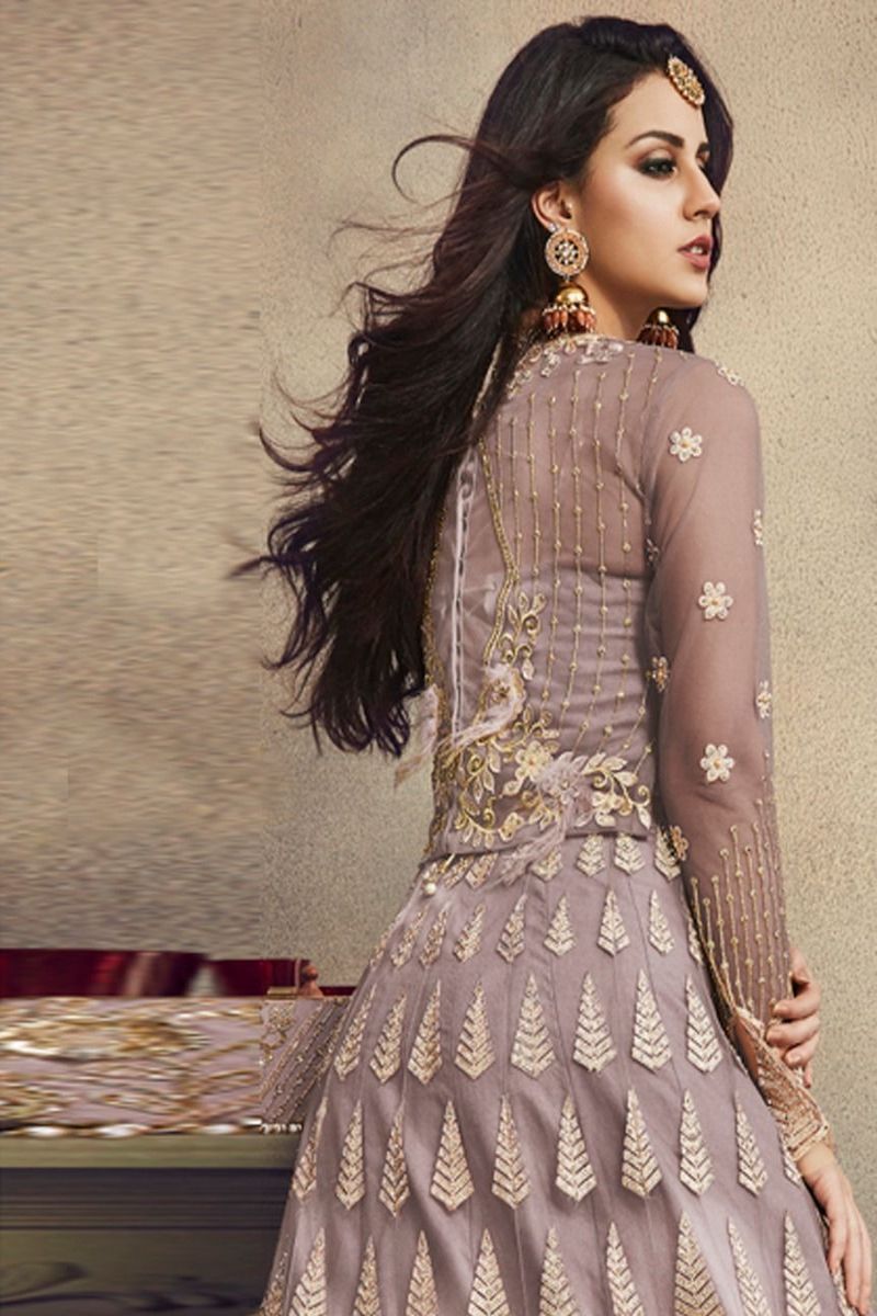 Ravishing lavender net party wear Lehenga Set