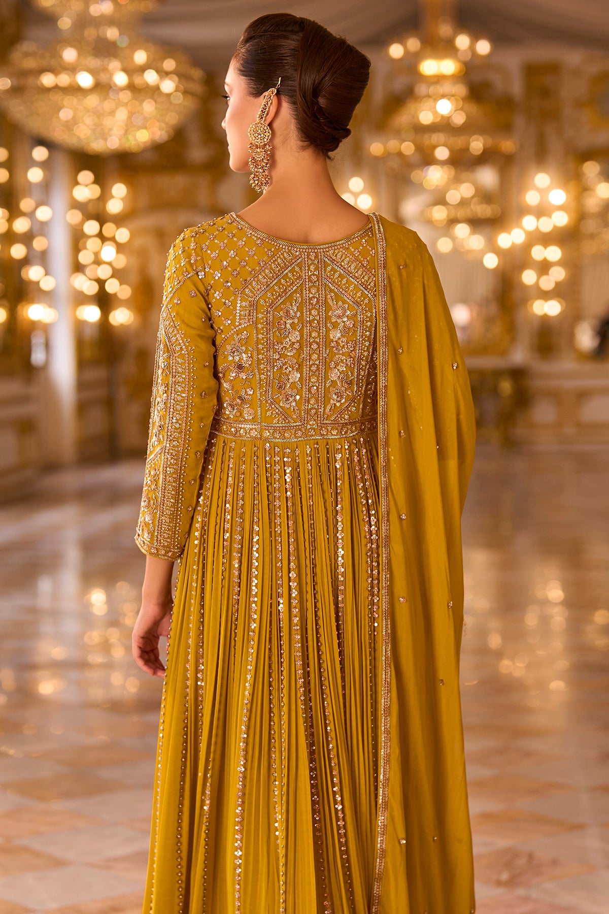 Mustard Yellow Anarkali Dress