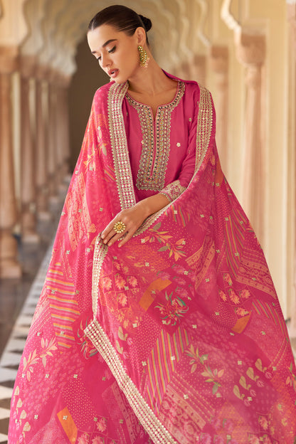Rose Pink Sharara Suit Set