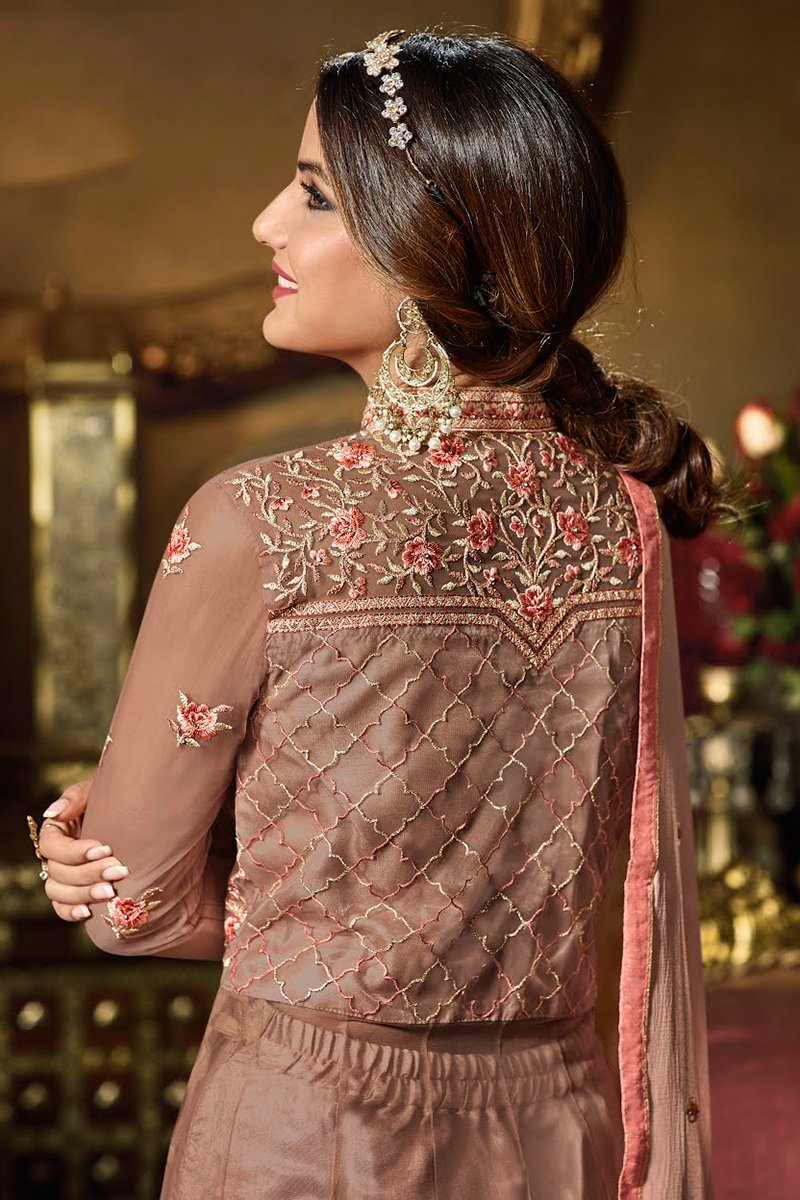 Orchid Heavy Net Party Wear Anarkali Suit