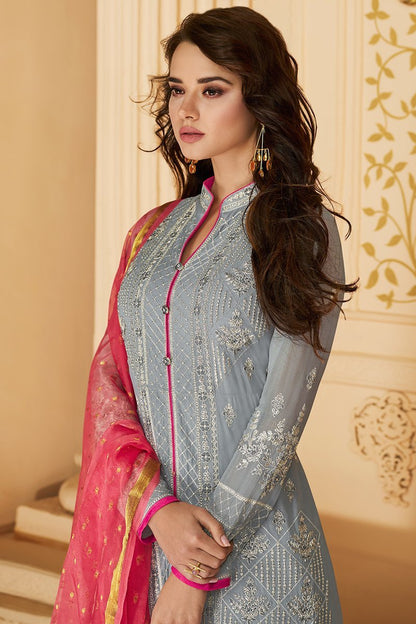 Silver Charm Georgette Party Wear Suit