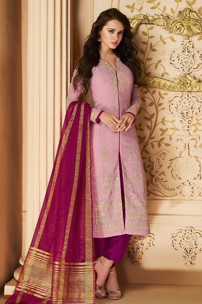 Stunning Lavender Georgette Party Wear Suit