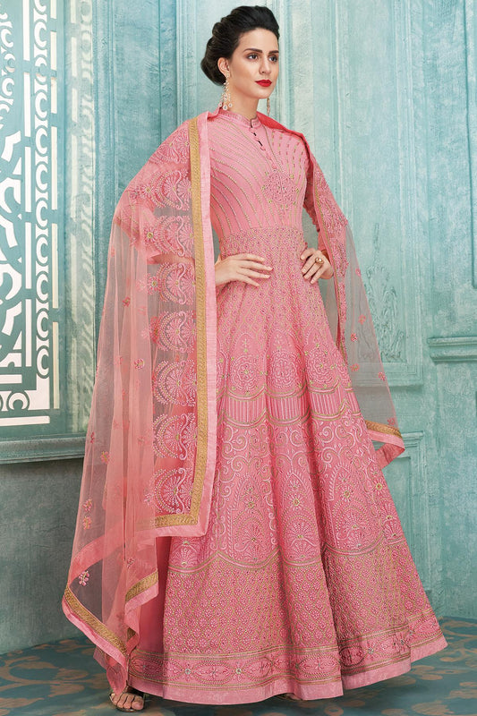Baby Pink Designer Anarkali Suit