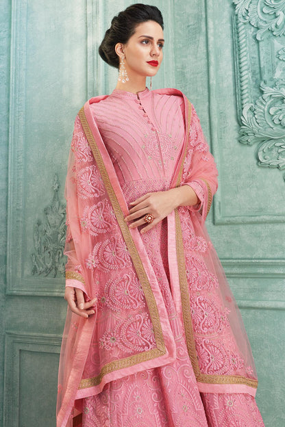 Baby Pink Designer Anarkali Suit