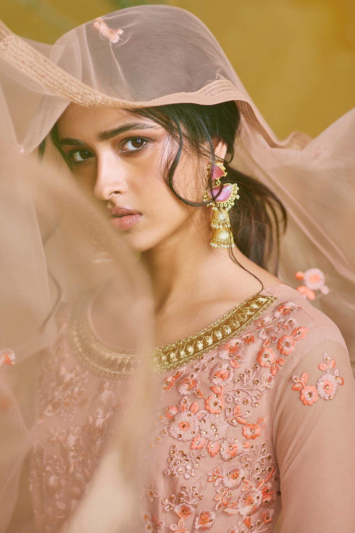 Baby Pink Designer Lehenga Style Suit
