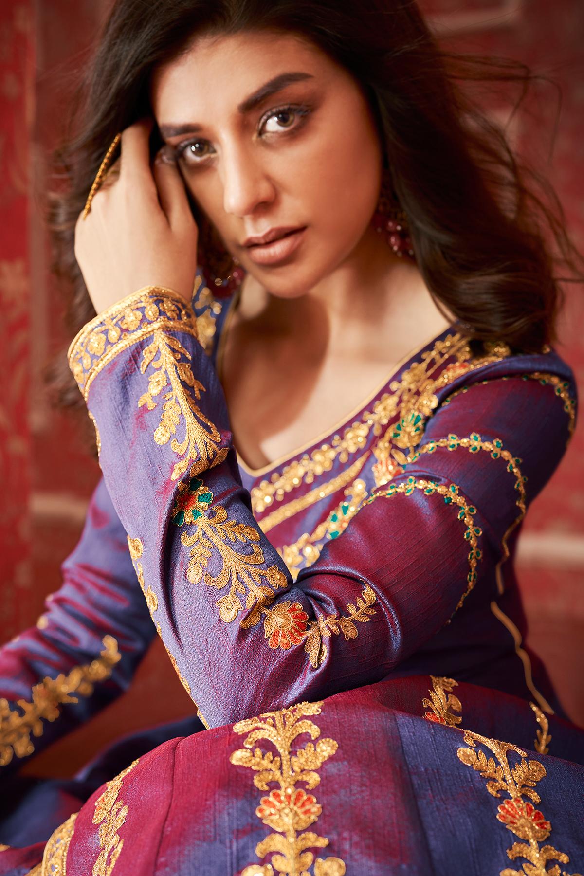 Blue Designer Slit Cut Anarkali Suit
