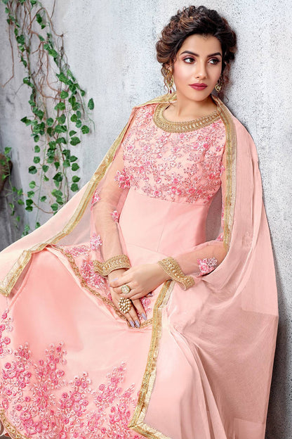 Butterfly Net Baby Pink Straight Suit