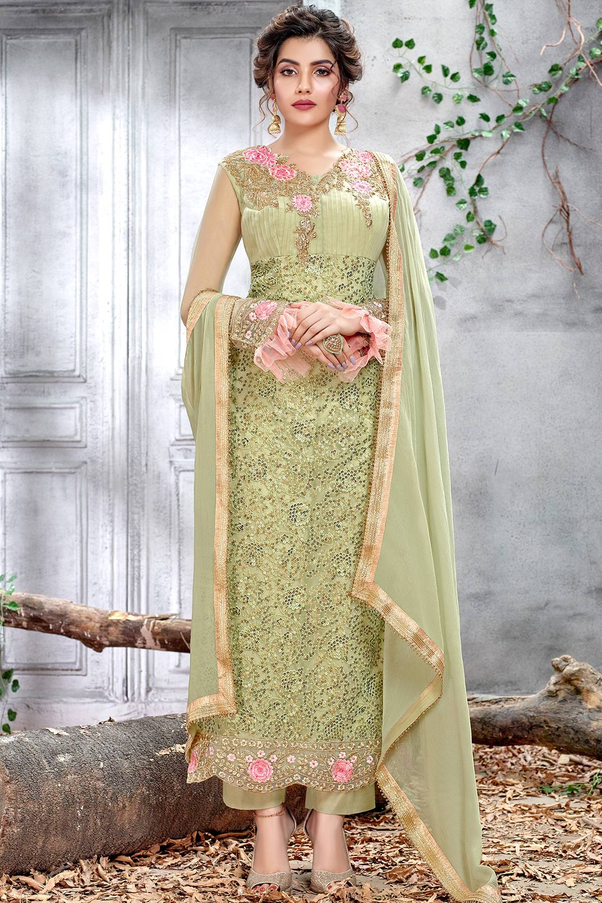 Butterfly Net Pista Designer Straight Suit