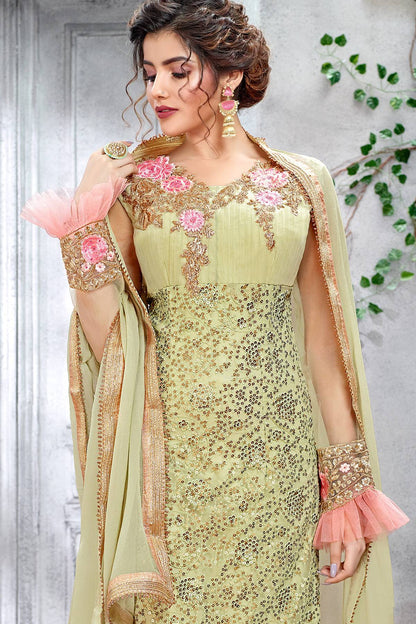 Butterfly Net Pista Designer Straight Suit