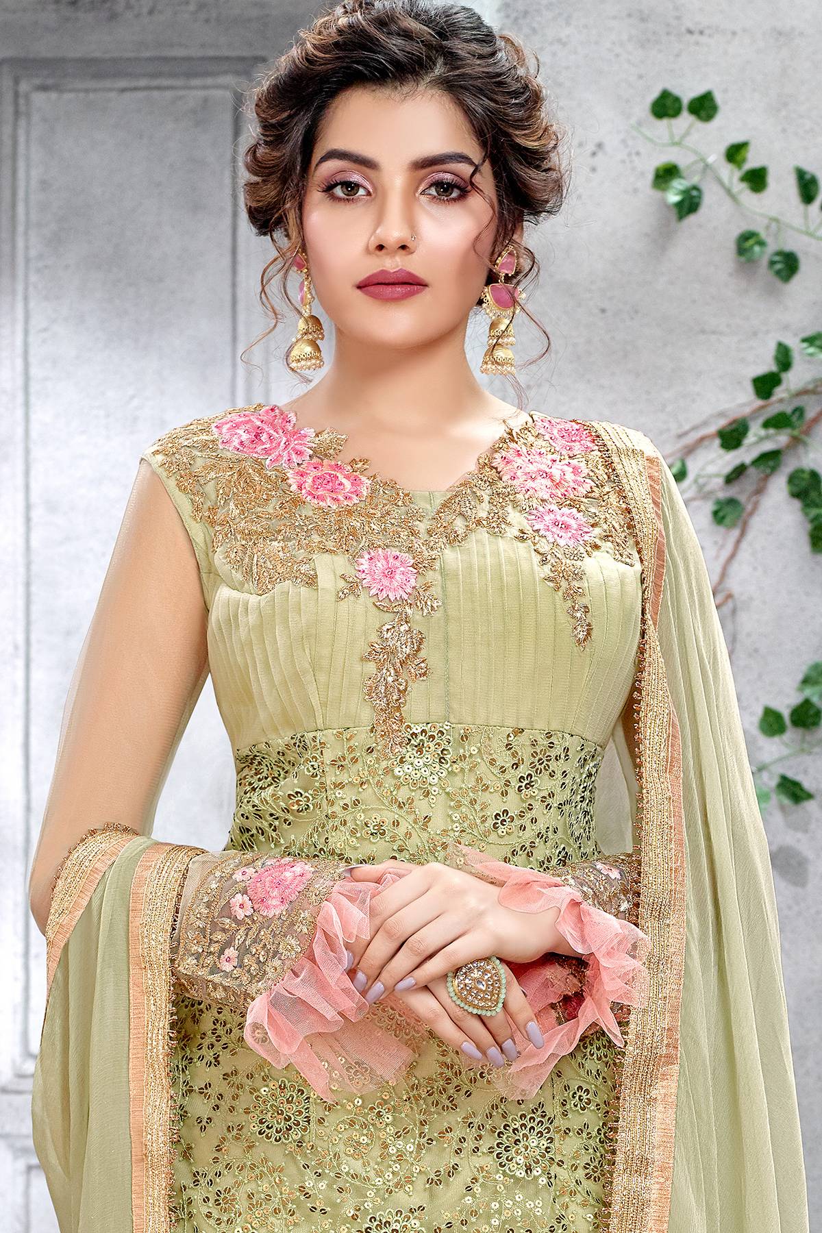 Butterfly Net Pista Designer Straight Suit