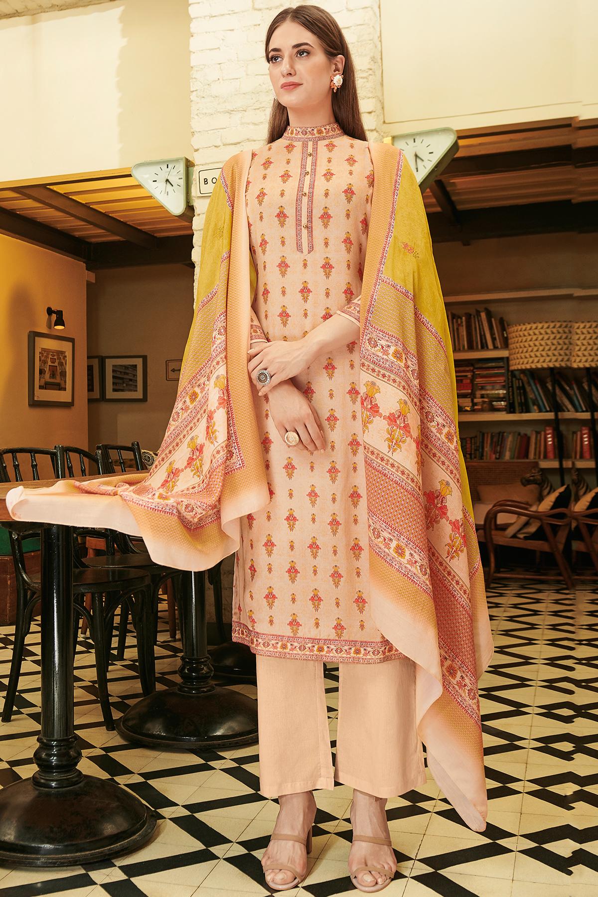 Cream Casual Straight Cut Suit