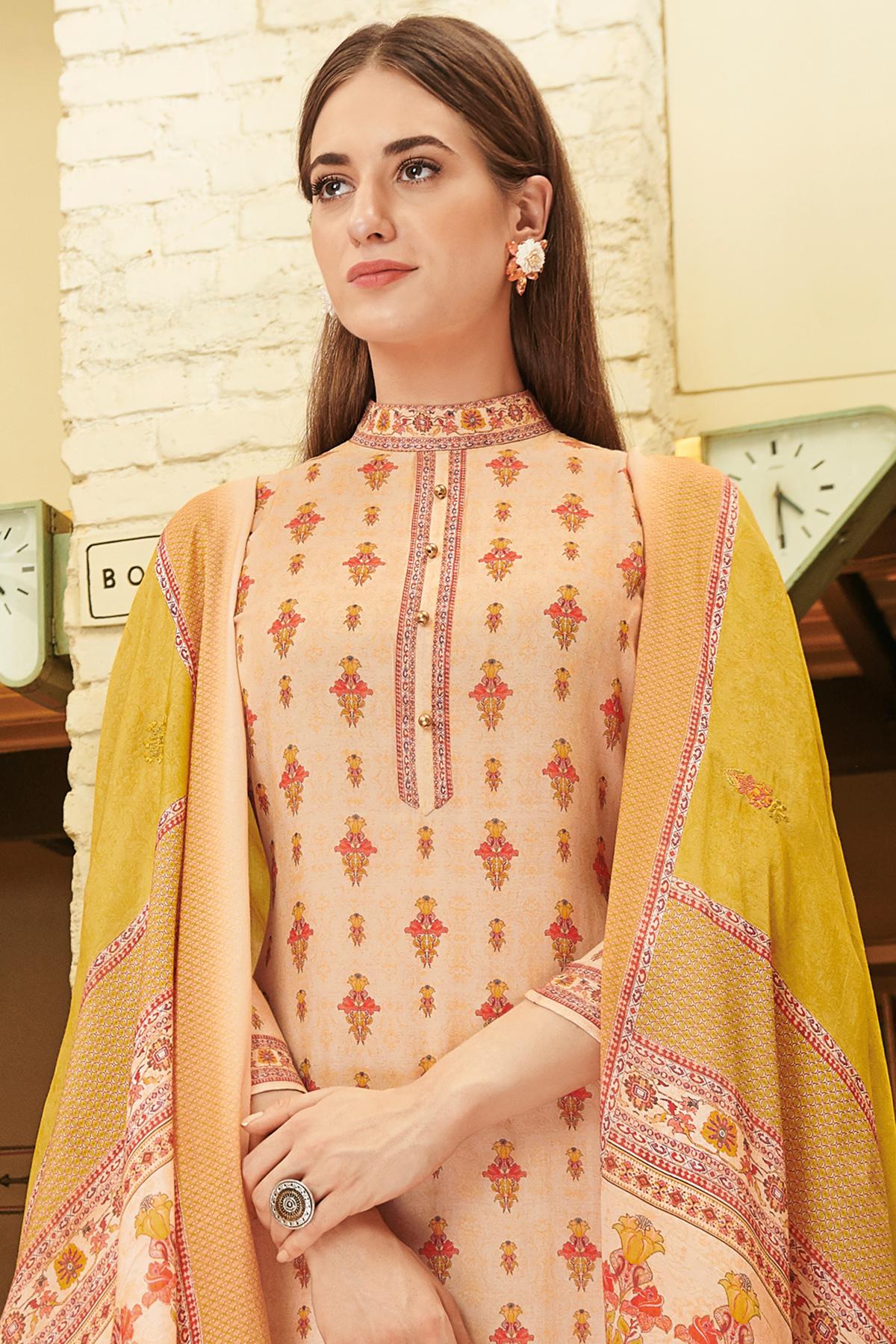 Cream Casual Straight Cut Suit