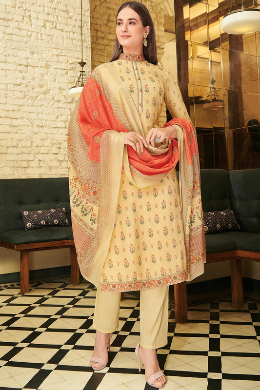 Dark Beige Casual Straight Cut Suit