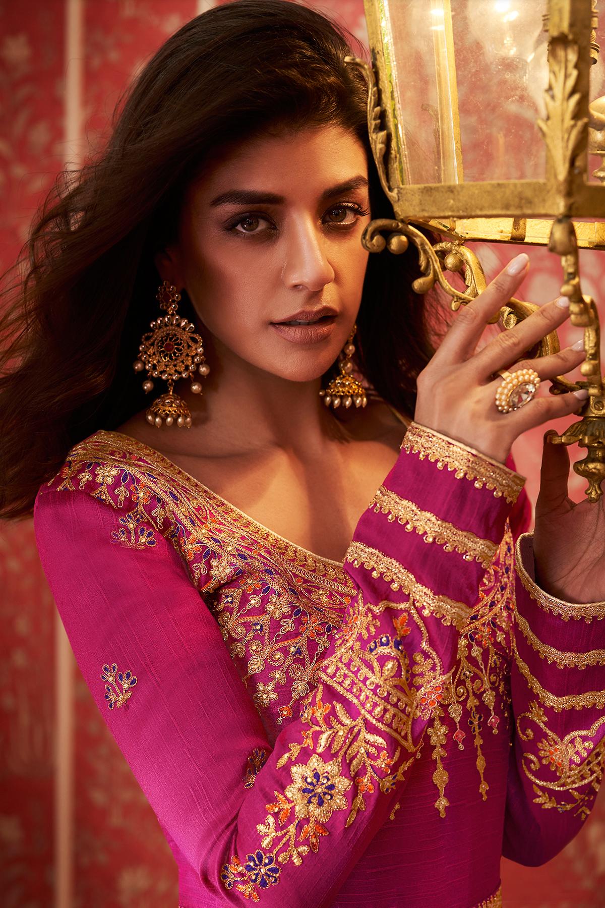 Dark Mauve Designer Slit Cut Anarkali Suit