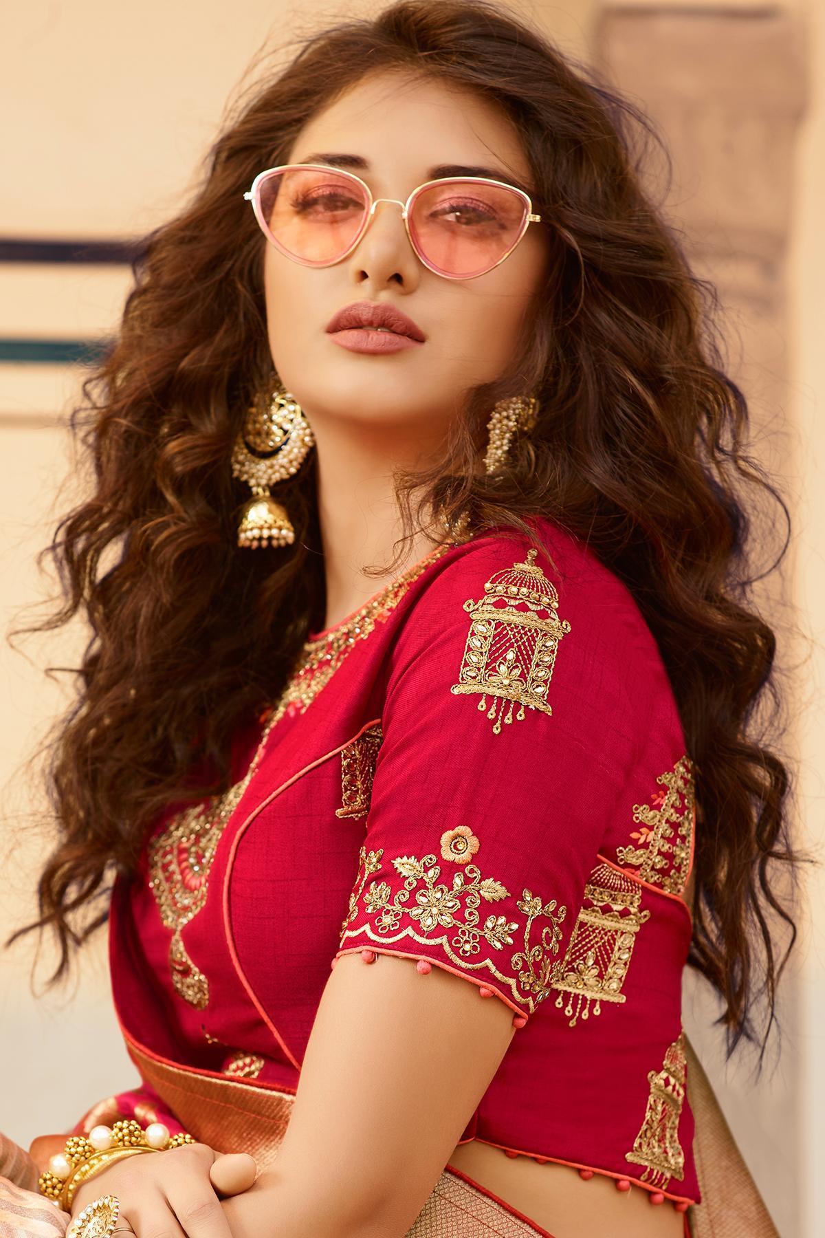 Dual Shaded Silk Lehenga Choli