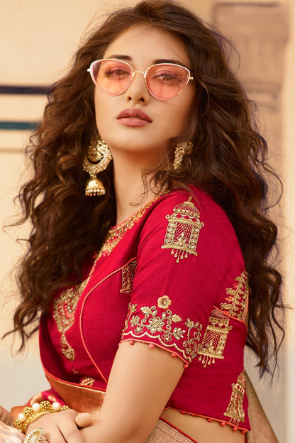 Dual Shaded Silk Lehenga Choli