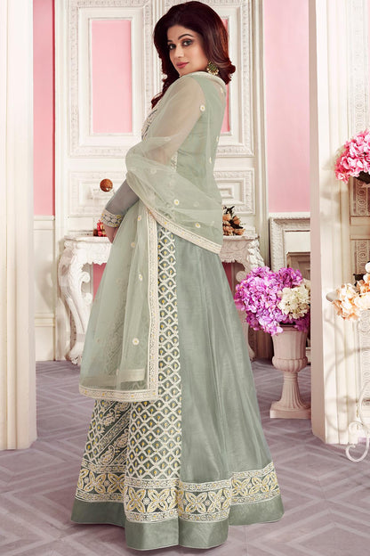 Flint Grey Designer Anarkali Suit