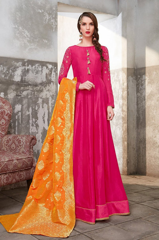Bold Rani Upada Silk Party Wear Anarkali Suit