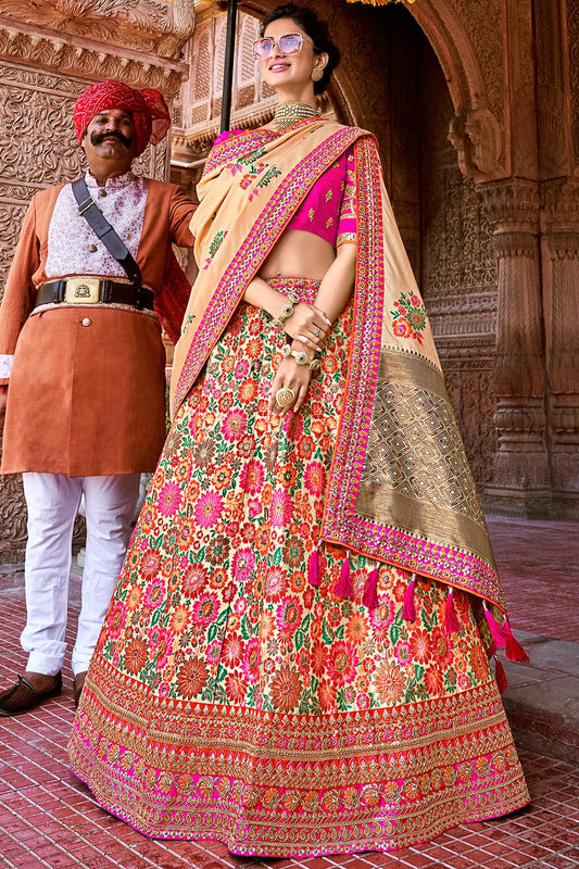 Fuchsia Pink Wedding Lehenga Choli Set