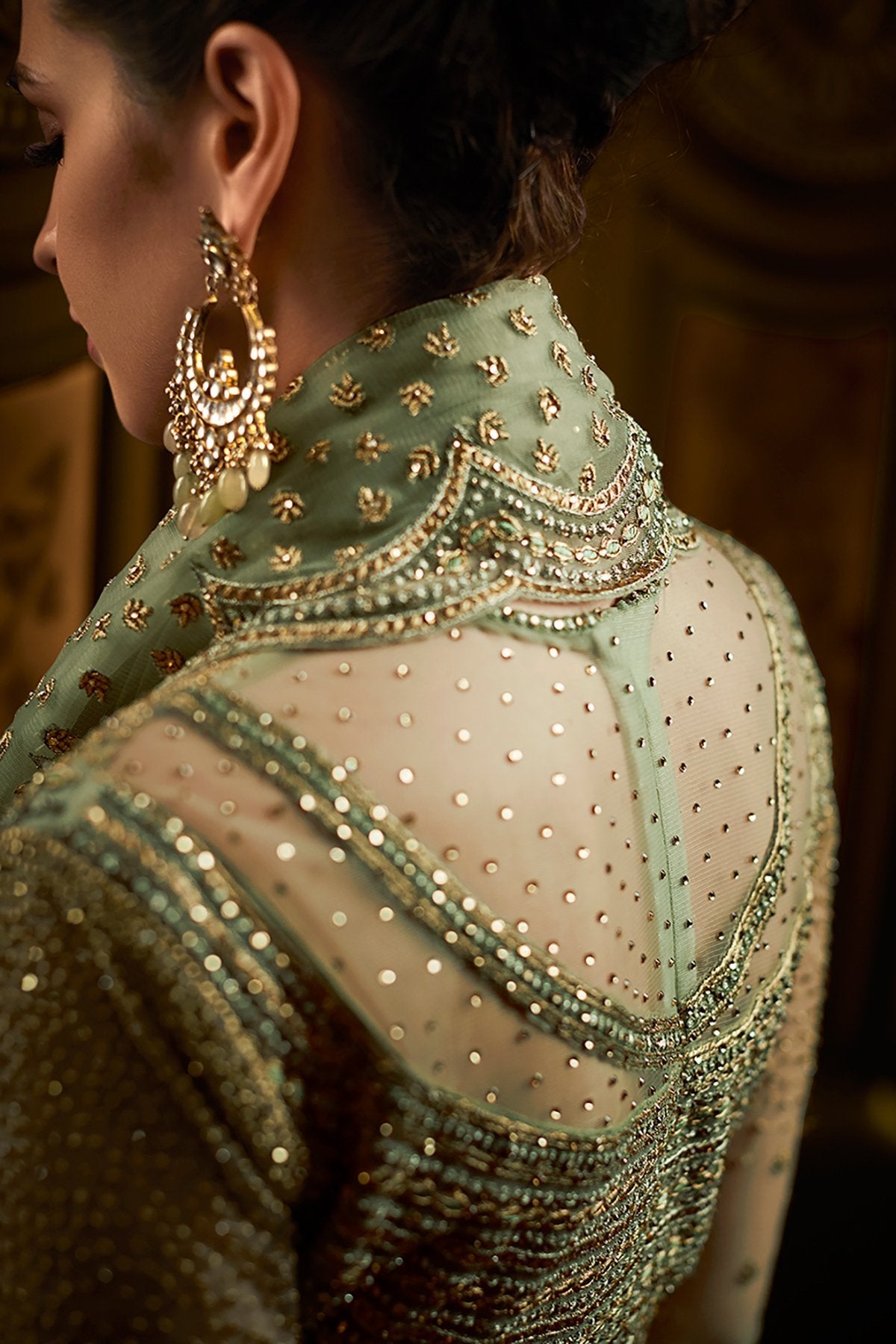 Minty Green Party Wear Designer Anarkali Suit