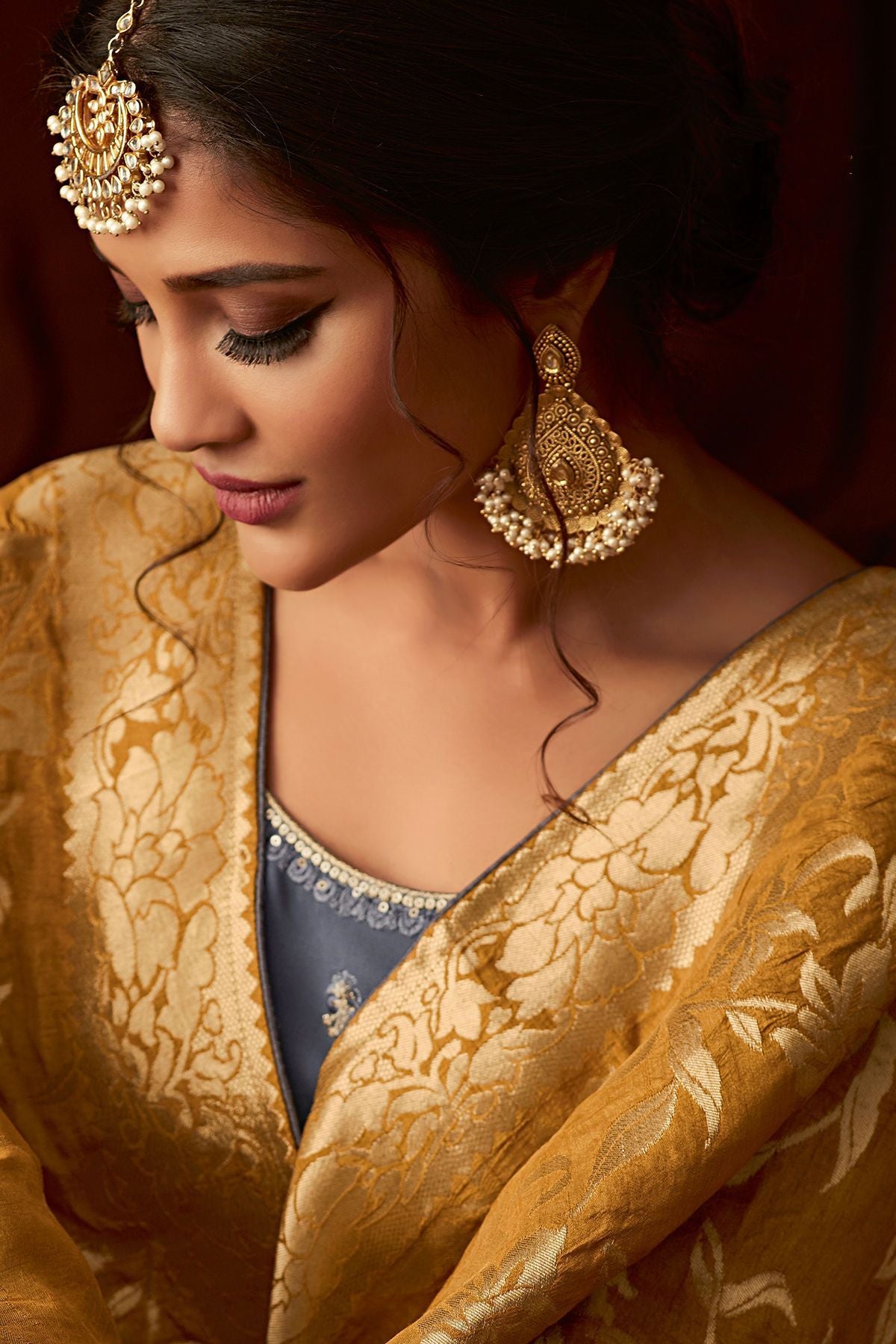 Grape Georgette Party Wear Anarkali Suit
