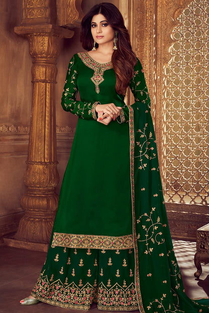 Green Designer Georgette Sharara Suit