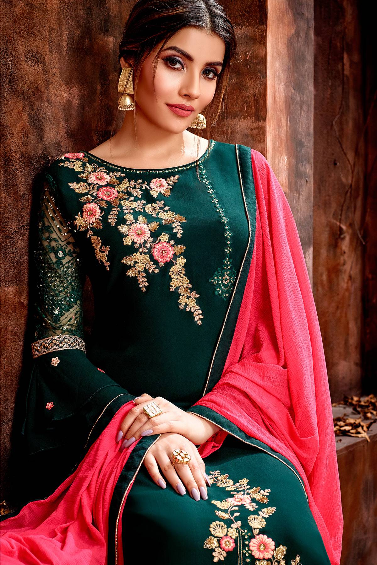 Green Designer Straight Cut Suit