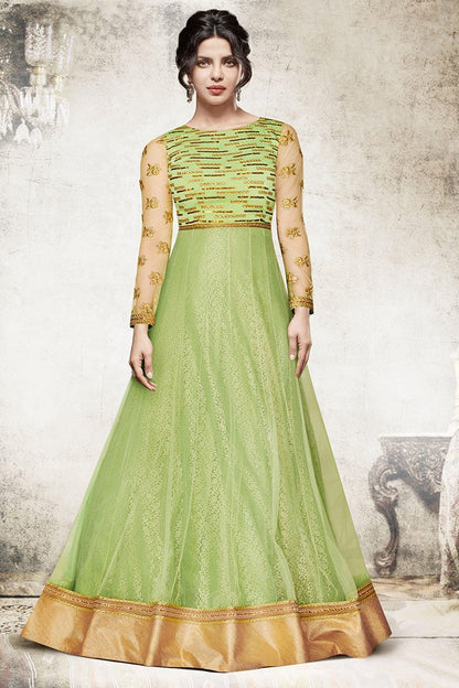 Charming Green color Party Wear Anarkali Suit
