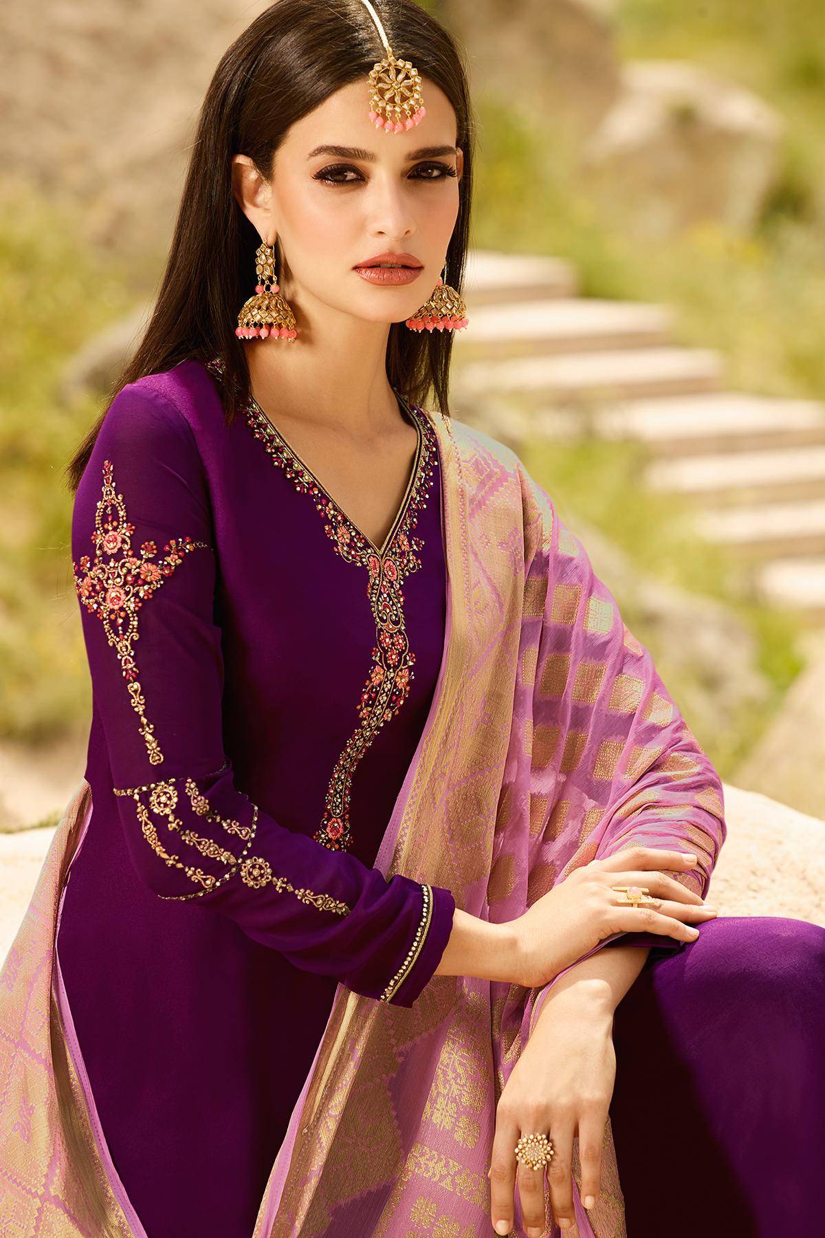 Jam Designer Georgette Palazzo Suit