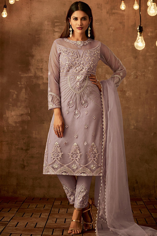 Purple pretty looking designer suit