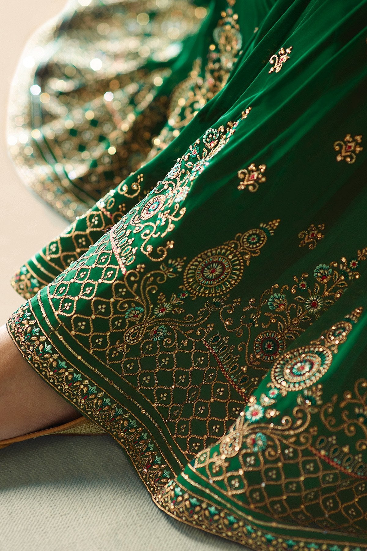 Green Georgette Designer Sharara Suit