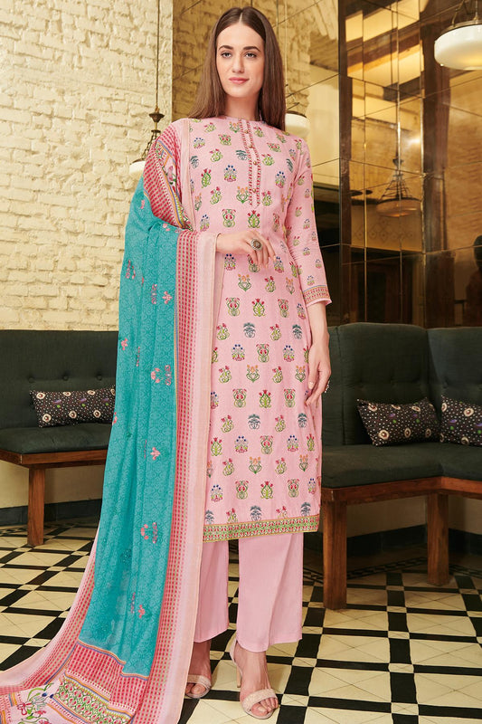 Light Pink Casual Straight Cut Suit