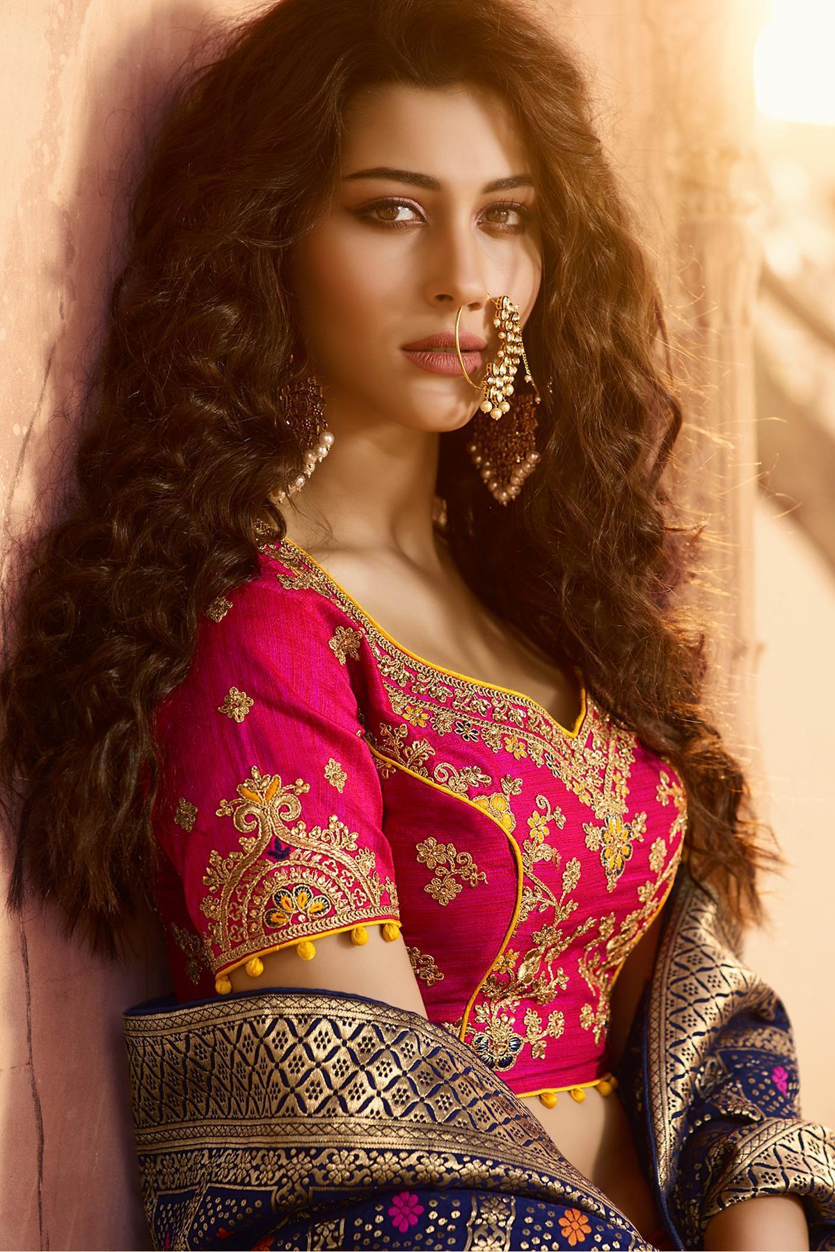 Magenta Party Wear Silk Lehenga Choli