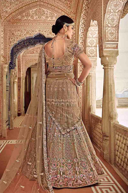 Gray Colored Party Wear Lehenga Set