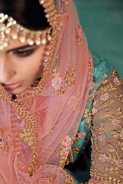 Turquoise Blue Colored Party Wear Lehenga Set