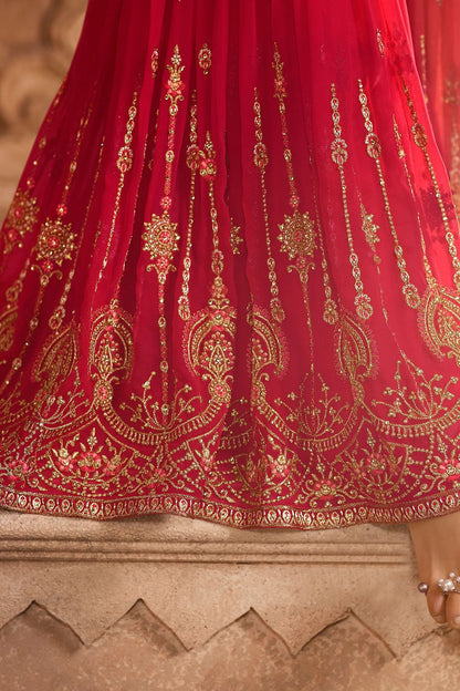 Marigold and Hot Pink Georgette Palazzo Suit