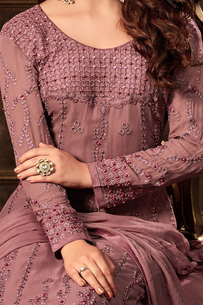 Flamingo Pink Georgette suit