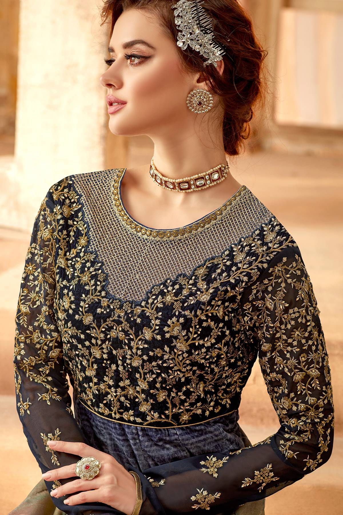 Multicolor Designer Party Wear Anarkali Suit