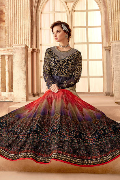 Multicolor Designer Party Wear Anarkali Suit