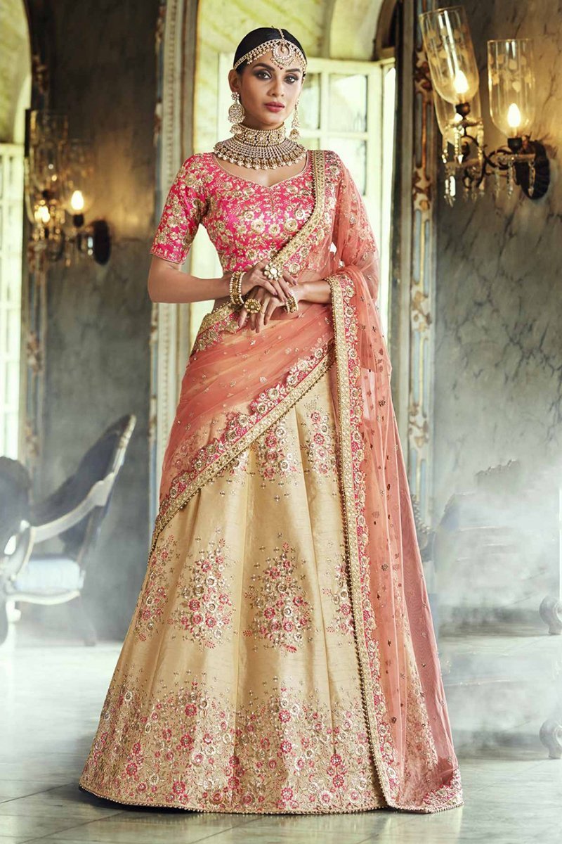 Yellow Handloom Fabric Party Wear Lehenga Choli
